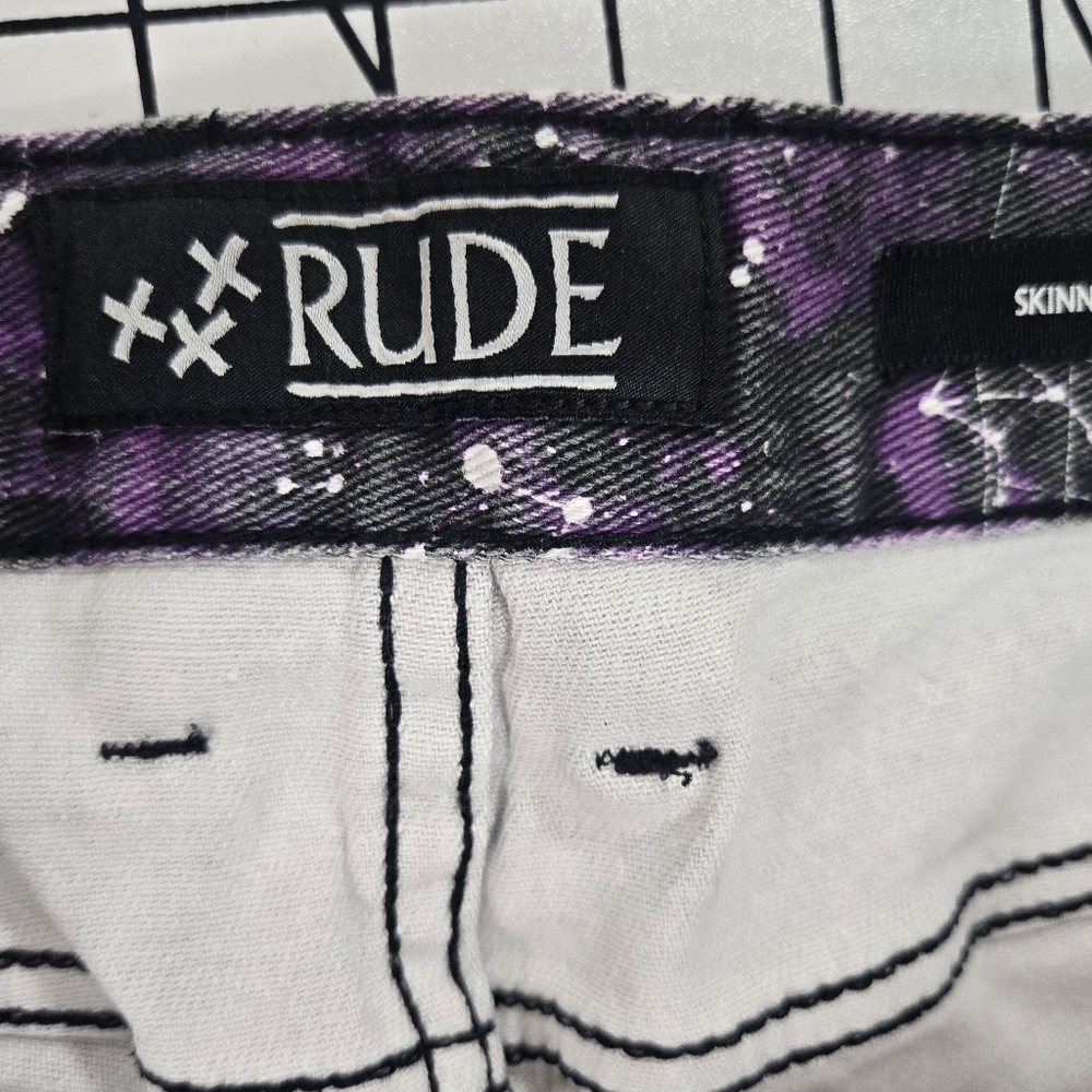 Hottopic RUDE Constellation jean shorts (Men's) (32 x 32)